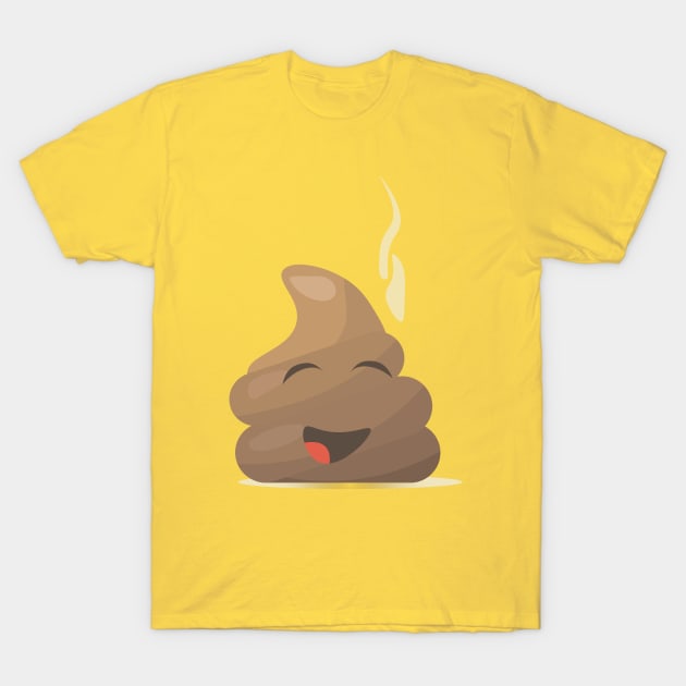Funny Cute Poop Emoji T-Shirt by tatadonets